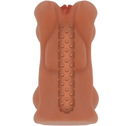 Jamyjob Signature Masturbador Vagina Brandy, mostrando a textura e o design realista para prazer masculino