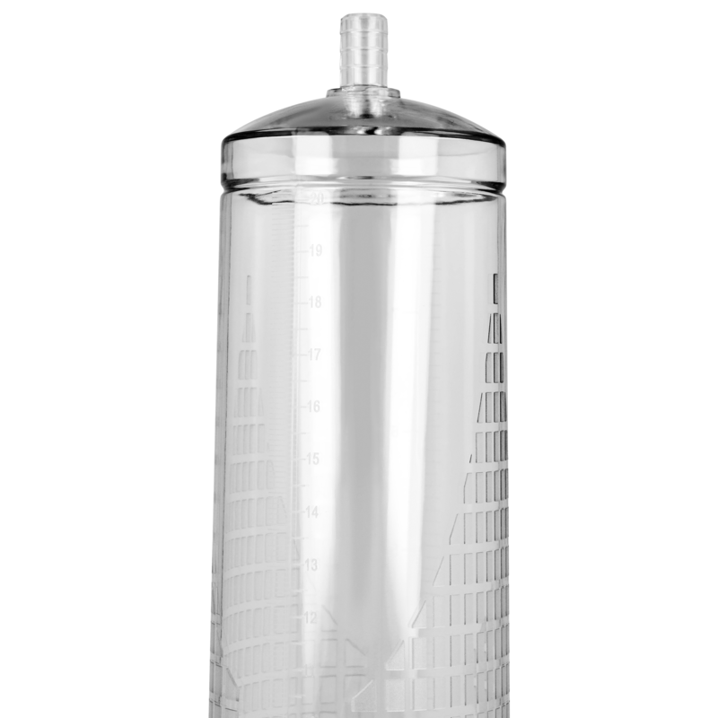 Bomba Peniana Intense Transparente 02 com medidor de pressão para aumento e desempenho