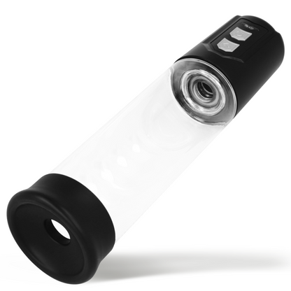 Intense Bomba Peniana Automática para aumento e ereção com cilindro transparente.