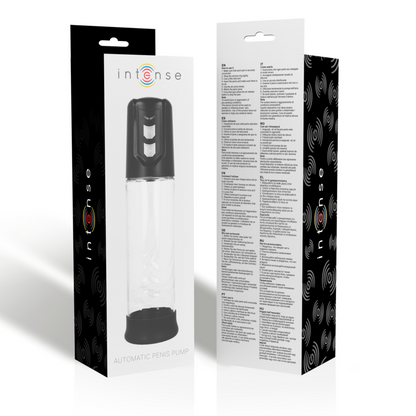 Intense Bomba Peniana Automática para aumento e ereção com cilindro transparente.