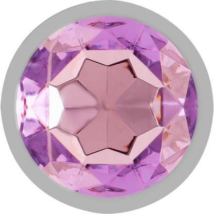 Close-up do Plug Anal de Metal Intense com Cristal Violeta, mostrando o design elegante e a joia.