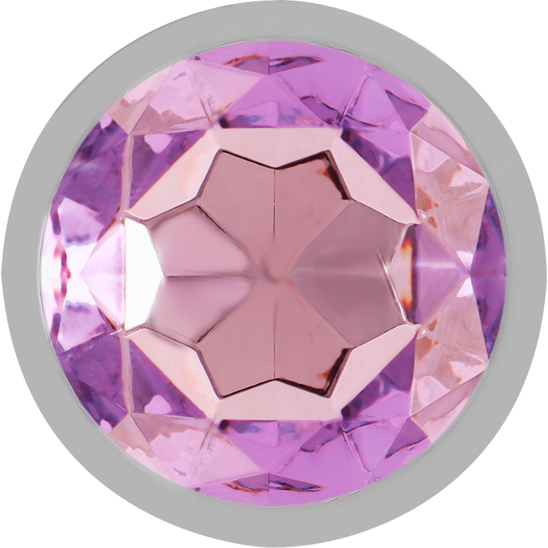 Close-up do Plug Anal Intense de Metal com Cristal Violeta, exibindo seu design elegante e a pedra brilhante.