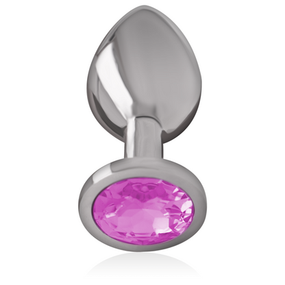 INTENSE Plug Anal de Metal com Cristal Rosa Tamanho S, design luxuoso para prazer anal.