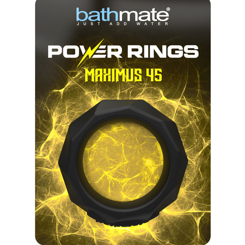 Close-up do BATHMATE Anel Peniano Power Ring MXIMO 45 Silicone, mostrando sua textura macia e flexível.
