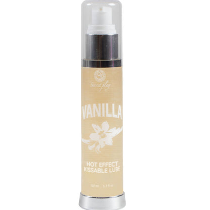 SECRETPLAY Lubrificante 2 em 1 Efeito Térmico Baunilha 50ml, para massagens sensuais.