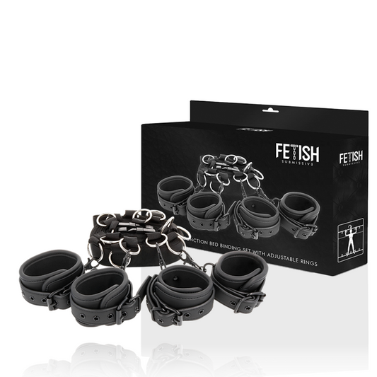 Fetish Submissive – Conjunto de Laços de Cama de Luxo com Forro de Neoprene