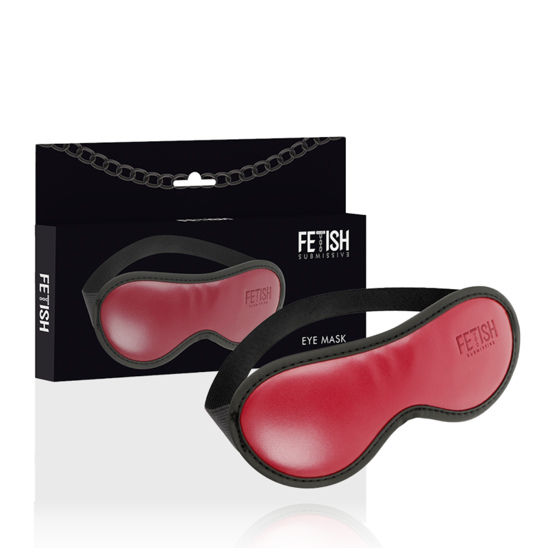Máscara Fetish Submissive de couro vegano e neoprene para BDSM, com design ajustável.