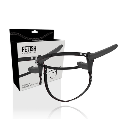 Arnês de dupla penetração FETISH em silicone premium e design ajustável.