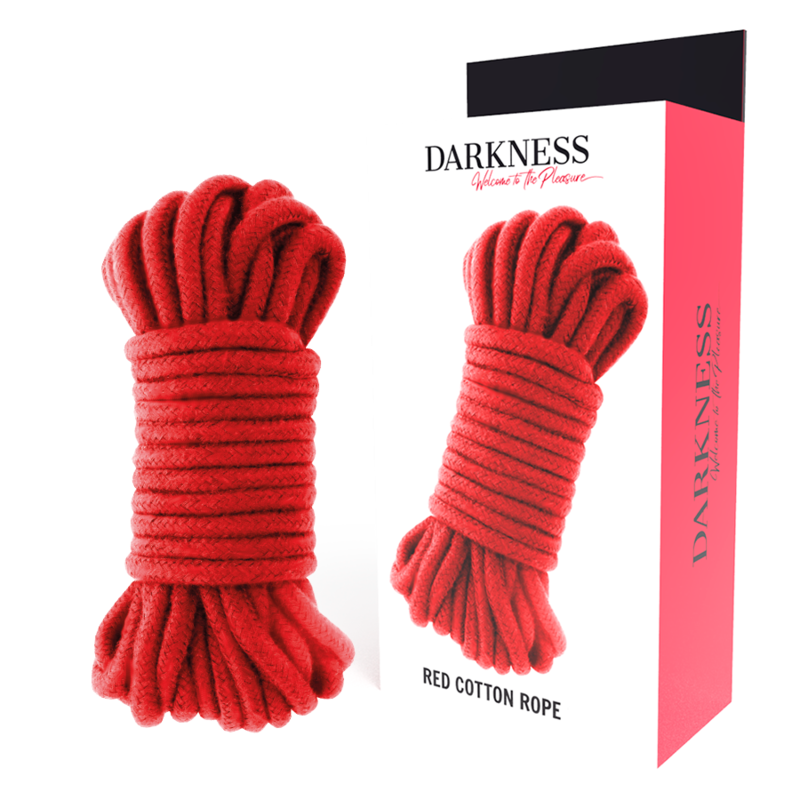Corda Japonesa Darkness 20m Vermelha para bondage e shibari em algodão.