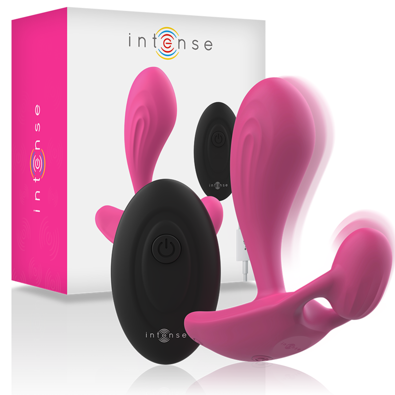 Intense Shelly Plug Anal Vibratório com Controle Remoto Rosa, detalhe do design ergonômico e acabamento em silicone