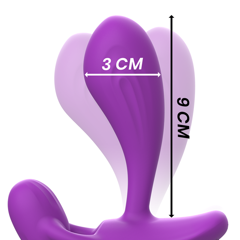 Intense™ Plug Anal Vibratório Shelly™ com Controle Remoto Roxo, em silicone macio, exibindo seu design ergonômico e acabamento.