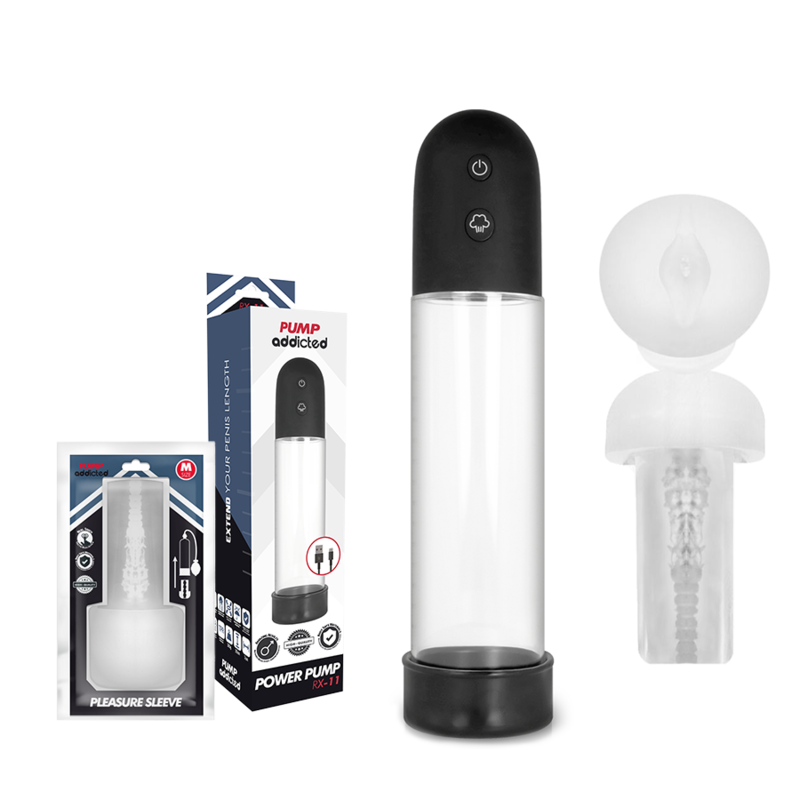 Bomba de Ereção PUMP ADDICTED RX11 Automática com Masturbador