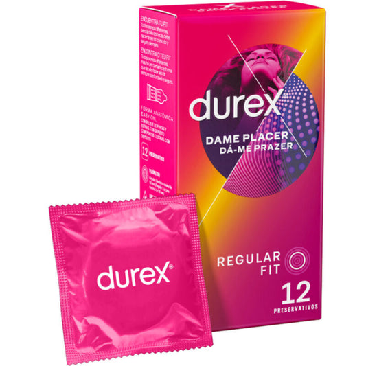 Embalagem dos preservativos DUREX Prazer Pontos e Estrias 12 Unidades
