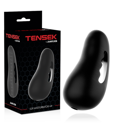 Masturbador masculino JAMYJOB Extreme TENSEK 4 Preto com design ergonómico e textura interna.