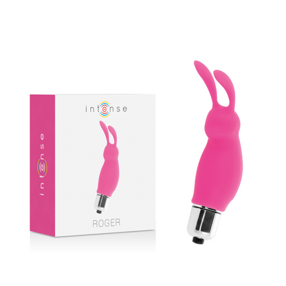 Vibrador Coelho Roger Rosa da INTENSE em silicone médico, com design ergonómico