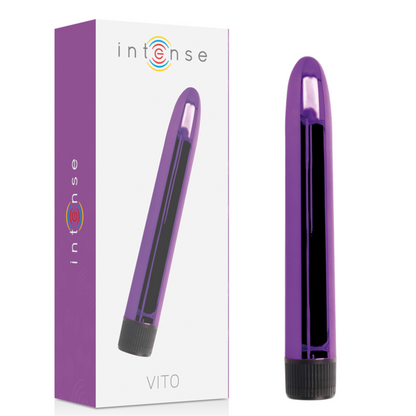 VITO INTENSE Vibrador Liso Clássico 17cm com vibrações potentes para prazer íntimo.