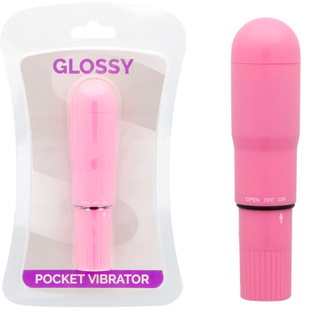 Imagem do GLOSSY Vibrador de Bolso Deep Rose, destacando seu design compacto e cor vibrante.