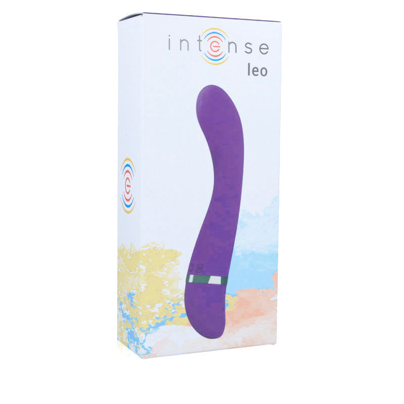 Vibrador INTENSE Leo Lilac Silicone Luxe, com 30 modos de vibração, design ergonómico e acabamento sedoso.