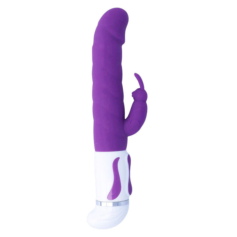 INTENSE Vibrador Bobble Rotator de Silicone Lilás, mostrando sua forma ergonômica e estimulador clitoriano.