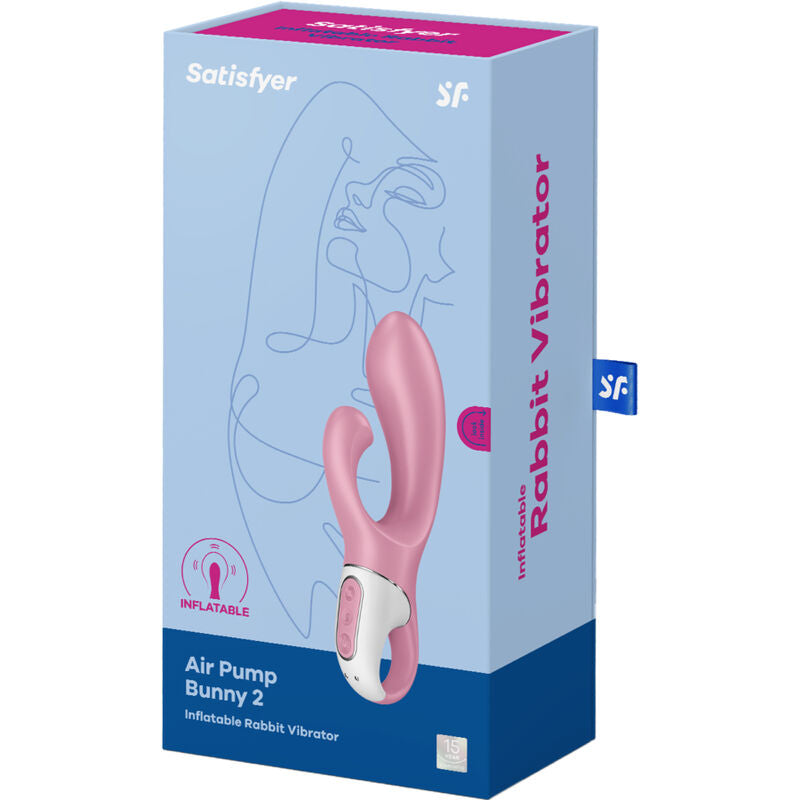 Close-up of the Satisfyer Vibrador Inflável Bunny 2 Rosa showing its design and features.
