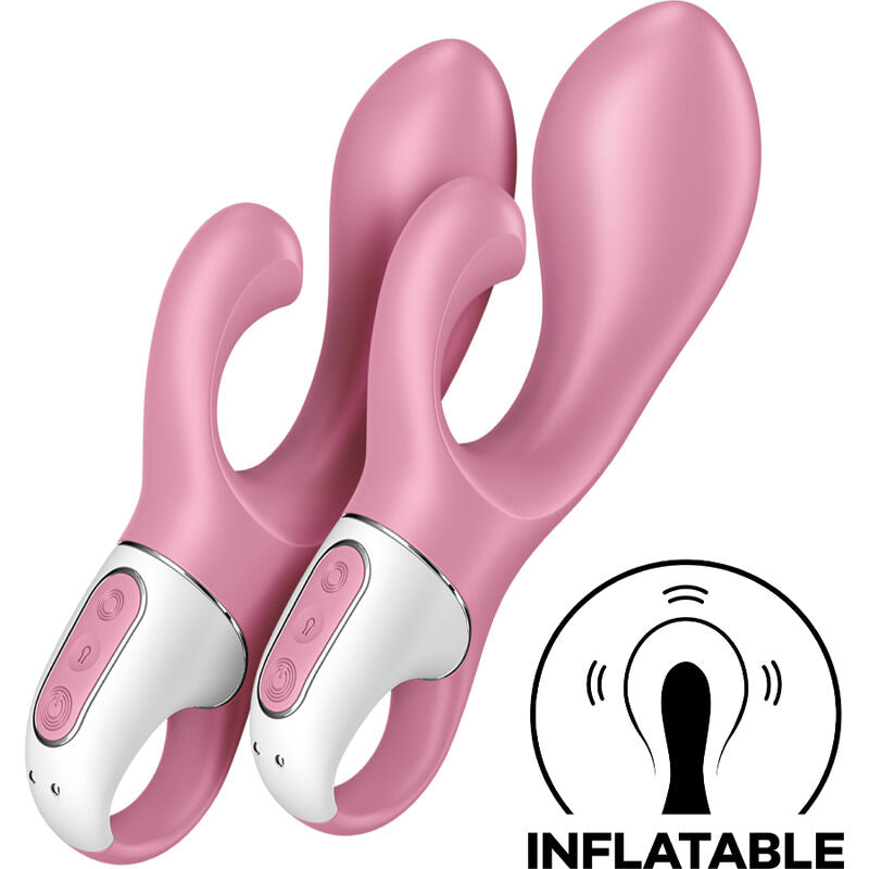 Close-up of the Satisfyer Vibrador Inflável Bunny 2 Rosa showing its design and features.