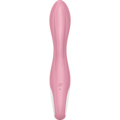 Vibrador Satisfyer Bomba de Ar 2 Rosa inflável, mostrando corpo suave de silicone e detalhe do botão de inflação para ajuste de diâmetro.