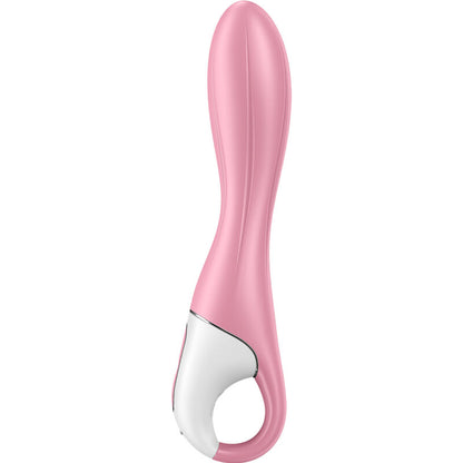 Vibrador Satisfyer Bomba de Ar 2 Rosa inflável, mostrando corpo suave de silicone e detalhe do botão de inflação para ajuste de diâmetro.