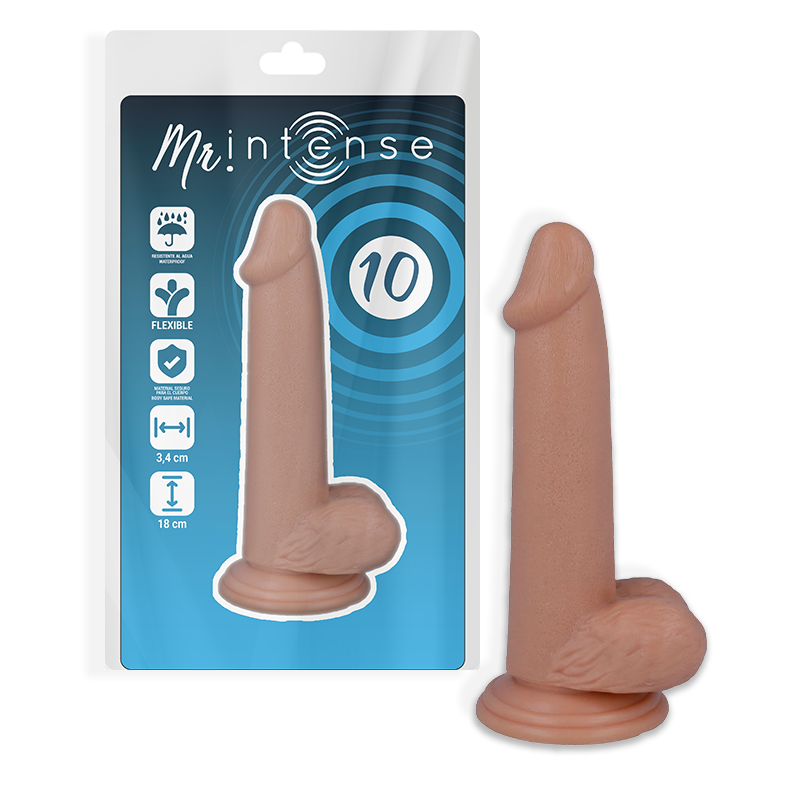 Dildo Realista MR INTENSE com ventosa, 18 cm, para prazer autêntico.