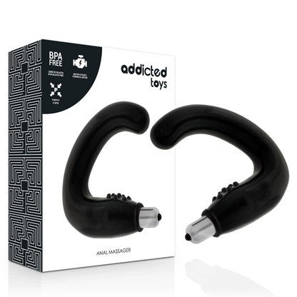 Close-up do Massageador Anal Vibratório ADDICTED TOYS, detalhando seu design ergonômico e material seguro.