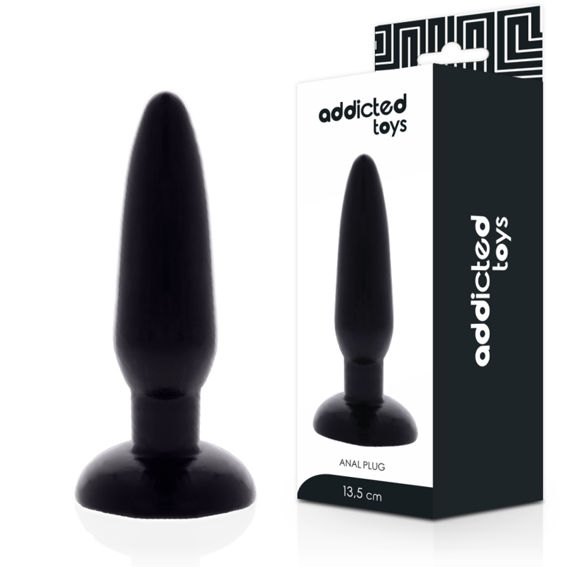 Close-up do Plug Anal ADDICTED TOYS 13.5 CM de TPR macio para iniciantes.