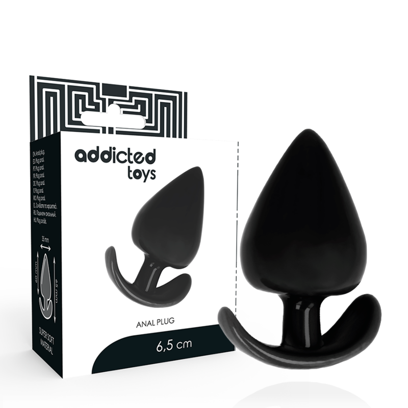 Imagem do Plug Anal ADDICTED TOYS 6.5cm, destacando o seu design ergonómico e material de silicone macio.