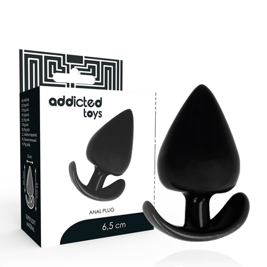 Imagem do Plug Anal ADDICTED TOYS 6.5cm, destacando o seu design ergonómico e material de silicone macio.