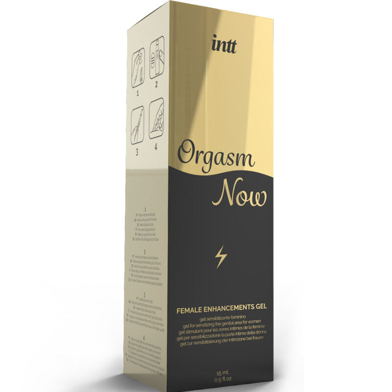 INTT LUBRICANTS Orgasm Now Gel Estimulante Vaginal com Aplicador Vibrador, embalagem discreta