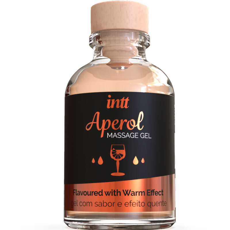 INTT Gel de Massagem Beijável Aperol com efeito de calor intenso para momentos sensuais.