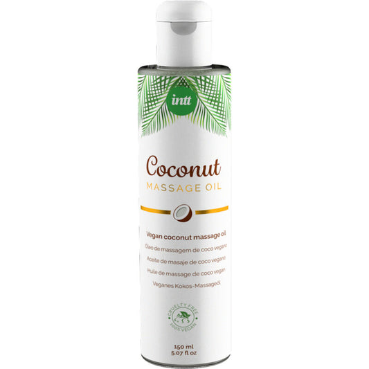 Óleo de Massagem Vegano INTT Coco Doce 150ml para hidratação e relaxamento.