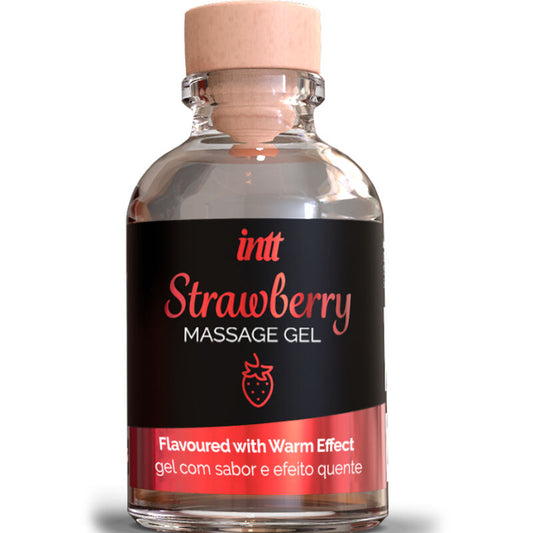 INTT Gel de Massagem Hot Effect Sabor Morango 30ml para massagem e sexo oral.