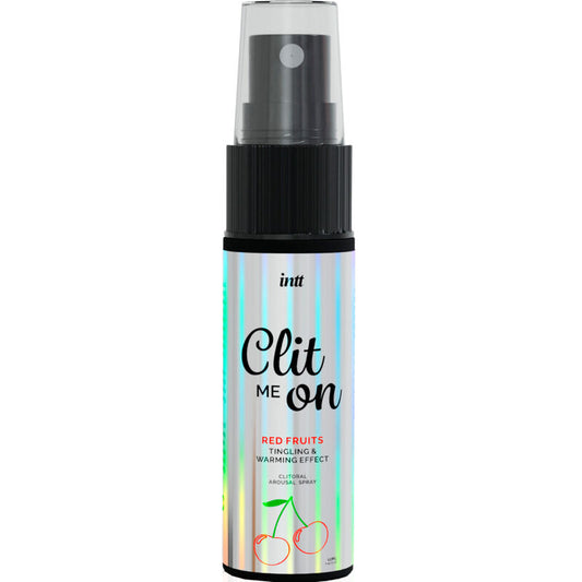 Frasco de INTT RELEASES Clit Me On Spray Estimulante Clitoriano de Frutas Vermelhas 12ml.