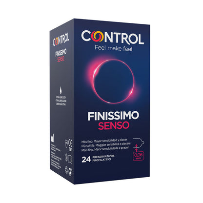 Embalagem dos preservativos CONTROL Adapta Senso Ultrafinos com 24 unidades.
