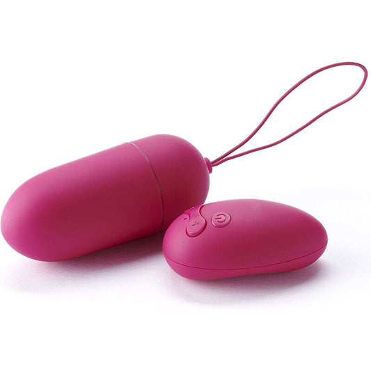 Close-up do Vibrador Massajador Pessoal Control com Controle Remoto Sem Fio, destacando seu design compacto e botões.