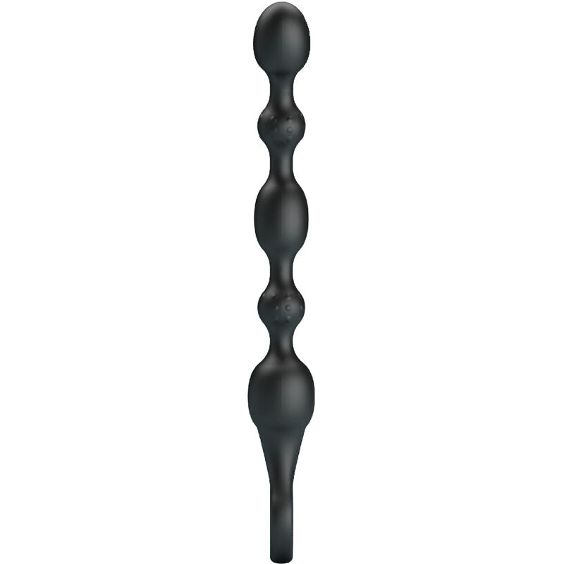 Vibrador Anal de Contas PRETTY LOVE, feito de silicone recarregável, para estimulação anal.