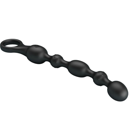 Vibrador Anal de Contas PRETTY LOVE, feito de silicone recarregável, para estimulação anal.