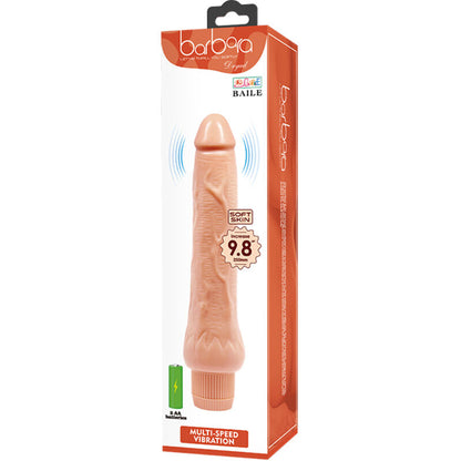 Vibrador Realístico BAILE Barbara de 25 cm com veias texturizadas para estimulação do ponto G.
