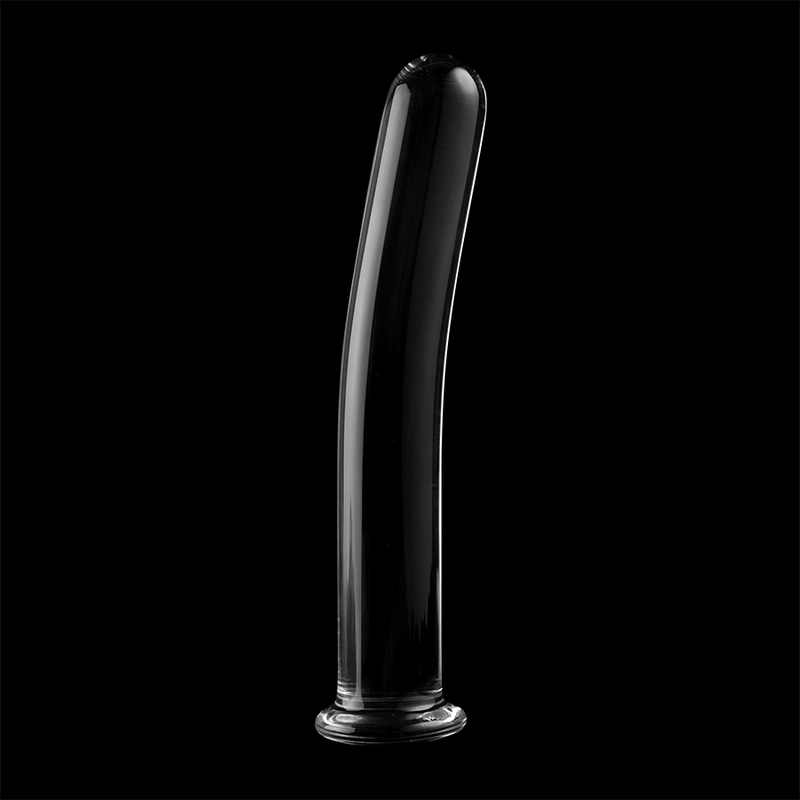 Dildo de Vidrio Borosilicato Transparente Modelo 17 - 18.5 cm
