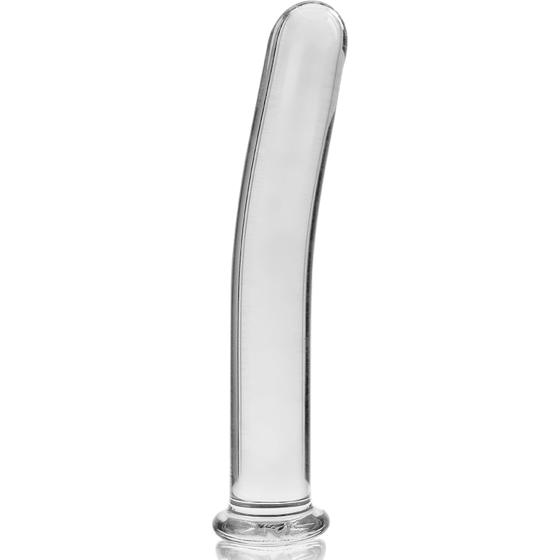 Dildo de Vidrio Borosilicato Transparente Modelo 17 - 18.5 cm