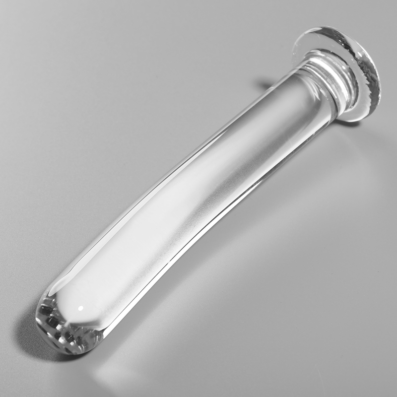 Dildo de Vidrio Borosilicato Transparente Modelo 17 - 18.5 cm