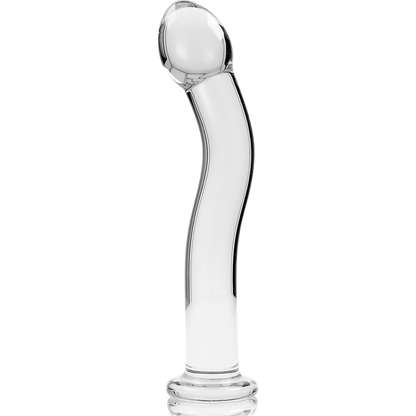 Dildo Modelo 18 Vidro Borossilicato Transparente 18.5 cm -O- 3.5 cm