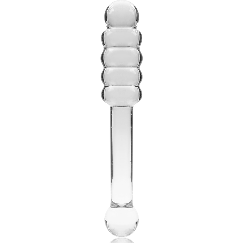 Dildo Modelo 20 Vidrio Borosilicato Transparente 20.5 cm Ø 3 cm