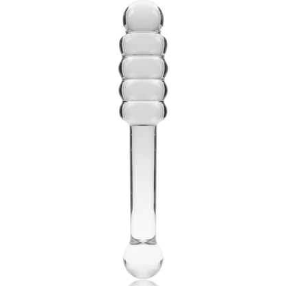 Dildo Modelo 20 Vidrio Borosilicato Transparente 20.5 cm Ø 3 cm