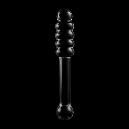 Dildo Modelo 20 Vidrio Borosilicato Transparente 20.5 cm Ø 3 cm