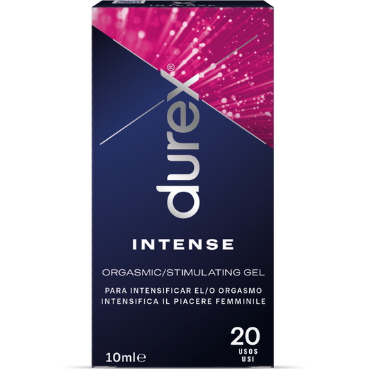 DUREX Gel Orgásmico Lubrificante Intenso 10ml para estimulação clitoriana e orgasmos potenciados.